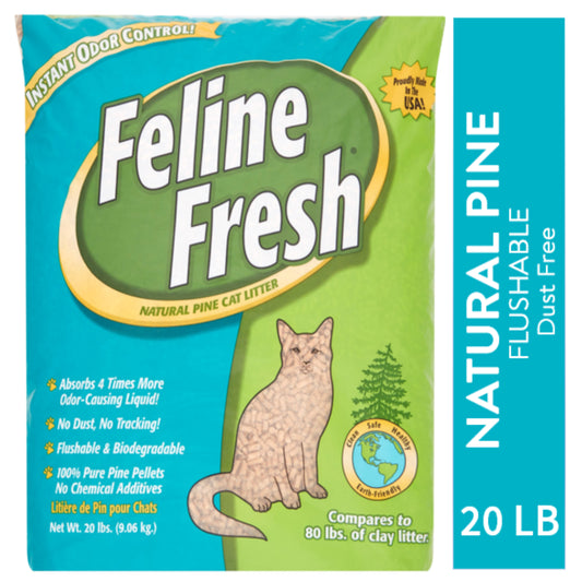 Feline Fresh Natural Pine Cat Litter, 20 Lb. Animals & Pet Supplies > Pet Supplies > Cat Supplies > Cat Litter PlanetWise Products, Inc.   