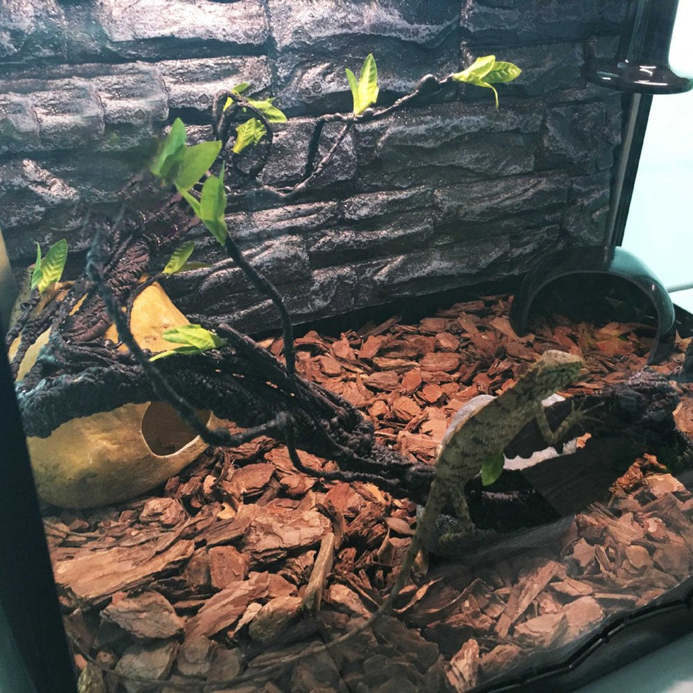 Chicmine Lizard Climbing Vines Fake Plant Breeding Tank Landscape Accessories Bearded Dragon Playing Toy Artificial Leaves Reptile Vines Terrarium Tank Reptile Habitat Decoration Pet Supplies