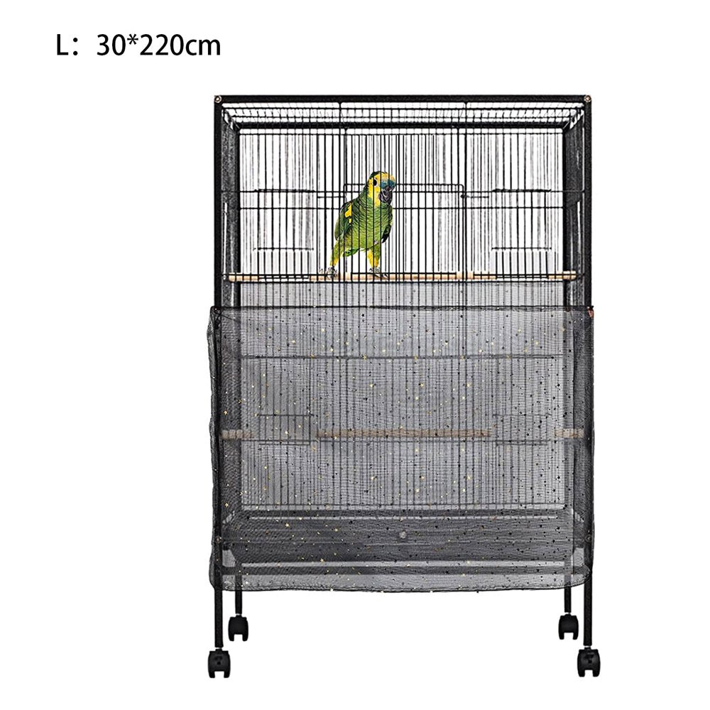 Dolked Universal Bird Cage Cover Skirt Nylon Mesh Net Guard Extra Large Parrot Birdcage Cover Animals & Pet Supplies > Pet Supplies > Bird Supplies > Bird Cage Accessories Dolked   