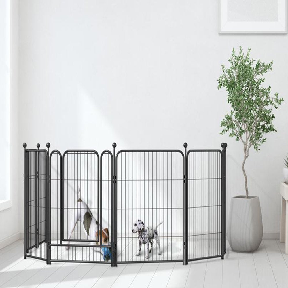 FINE MAKER 8 Panels Dog Playpen 39.3" High Indoor Metal Puppy Dog Run Fence Outdoor Puppy Pen Pet Playpen for Small/Medium Dogs Animals & Pet Supplies > Pet Supplies > Dog Supplies > Dog Kennels & Runs FINE MAKER   