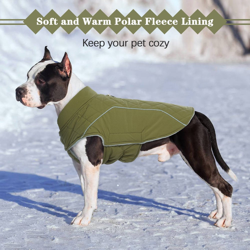 ROZKITCH Dog Winter Coat Cozy Waterproof Windproof Reversible Dog Vest Winter Coat Warm Dog Apparel Furry Collar for Cold Weather Dog Jacket Small Medium Large Dogs Animals & Pet Supplies > Pet Supplies > Dog Supplies > Dog Apparel ROZKITCH   