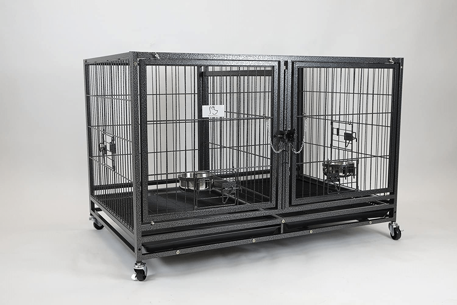 43" Stackable Heavy Duty Cage W/Feeding Doors and Divider or Additional Tray Animals & Pet Supplies > Pet Supplies > Dog Supplies > Dog Kennels & Runs Homey Pet   