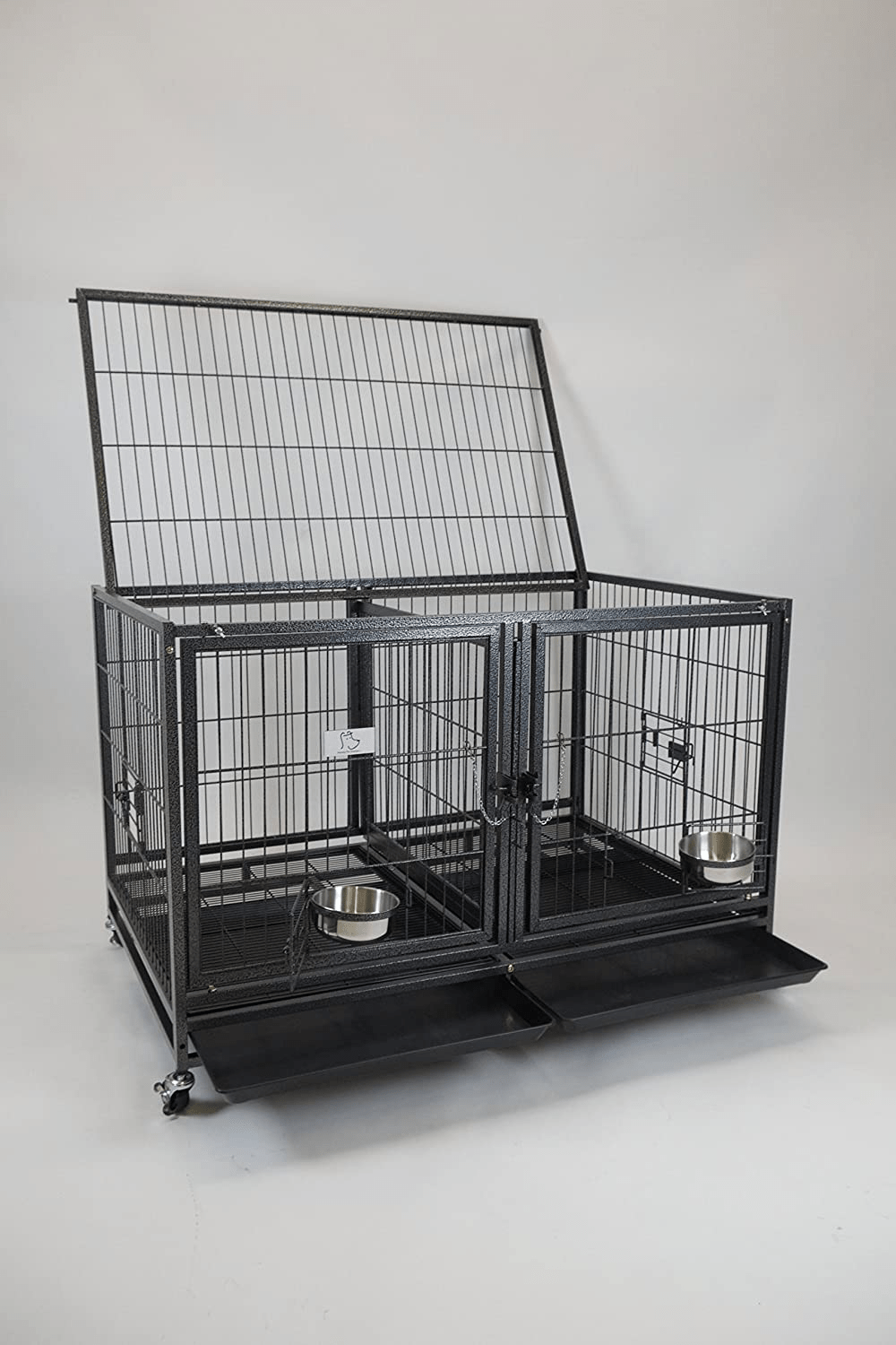 43" Stackable Heavy Duty Cage W/Feeding Doors and Divider or Additional Tray Animals & Pet Supplies > Pet Supplies > Dog Supplies > Dog Kennels & Runs Homey Pet   