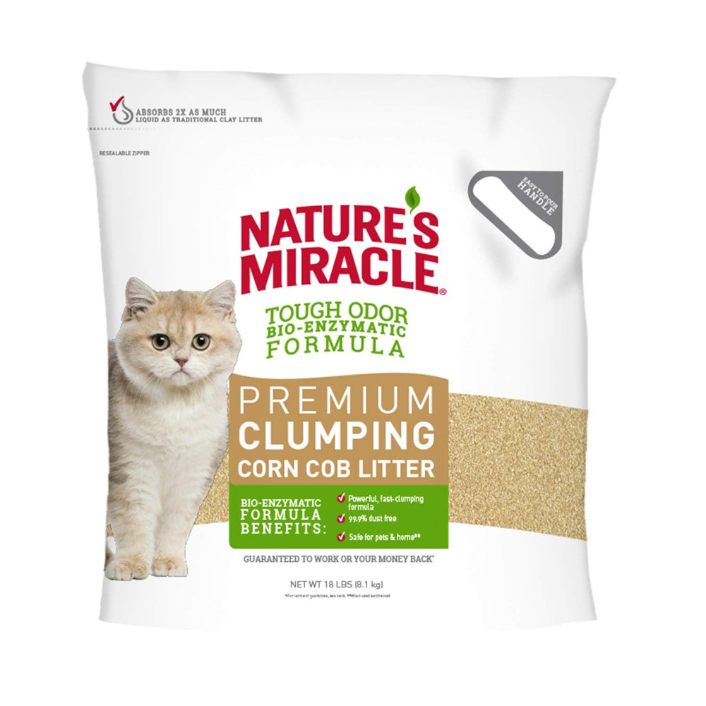 Nature'S Miracle Premium Clumping Corn Cob Litter, Bio-Enzymatic Formula, 18 Lb Animals & Pet Supplies > Pet Supplies > Cat Supplies > Cat Litter Spectrum   