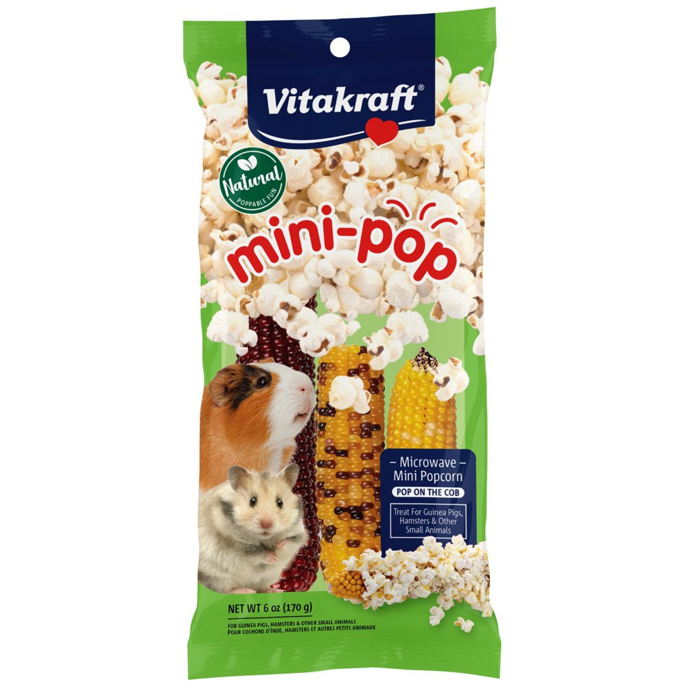 Vitakraft Mini Pops Treat for Small Animals - 100% Real Corn Cob - Supports Healthy Teeth - 6 Oz Animals & Pet Supplies > Pet Supplies > Small Animal Supplies > Small Animal Treats Vitakraft Sun Seed   