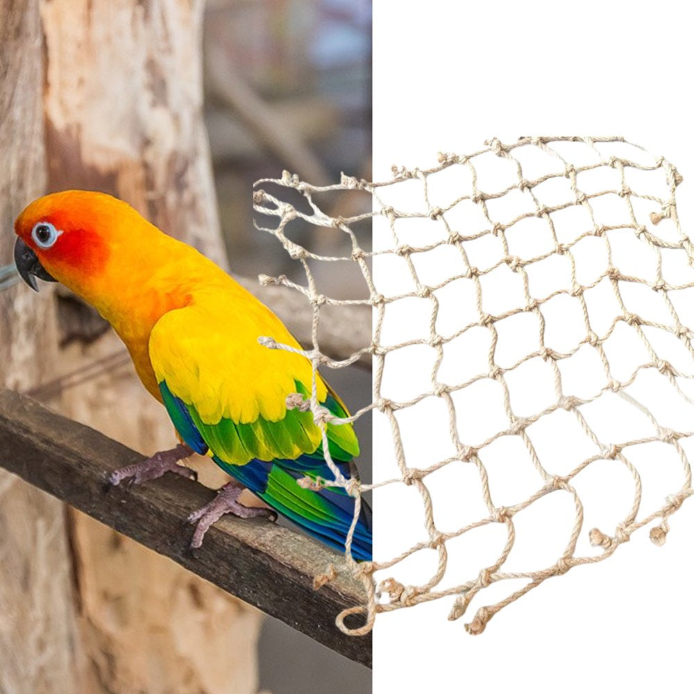 Bird Climbing Net Climbing Linen Rope Net Hanging Bird Climbing Rope Ladder Perch Climb Toy Bird Chew Toy