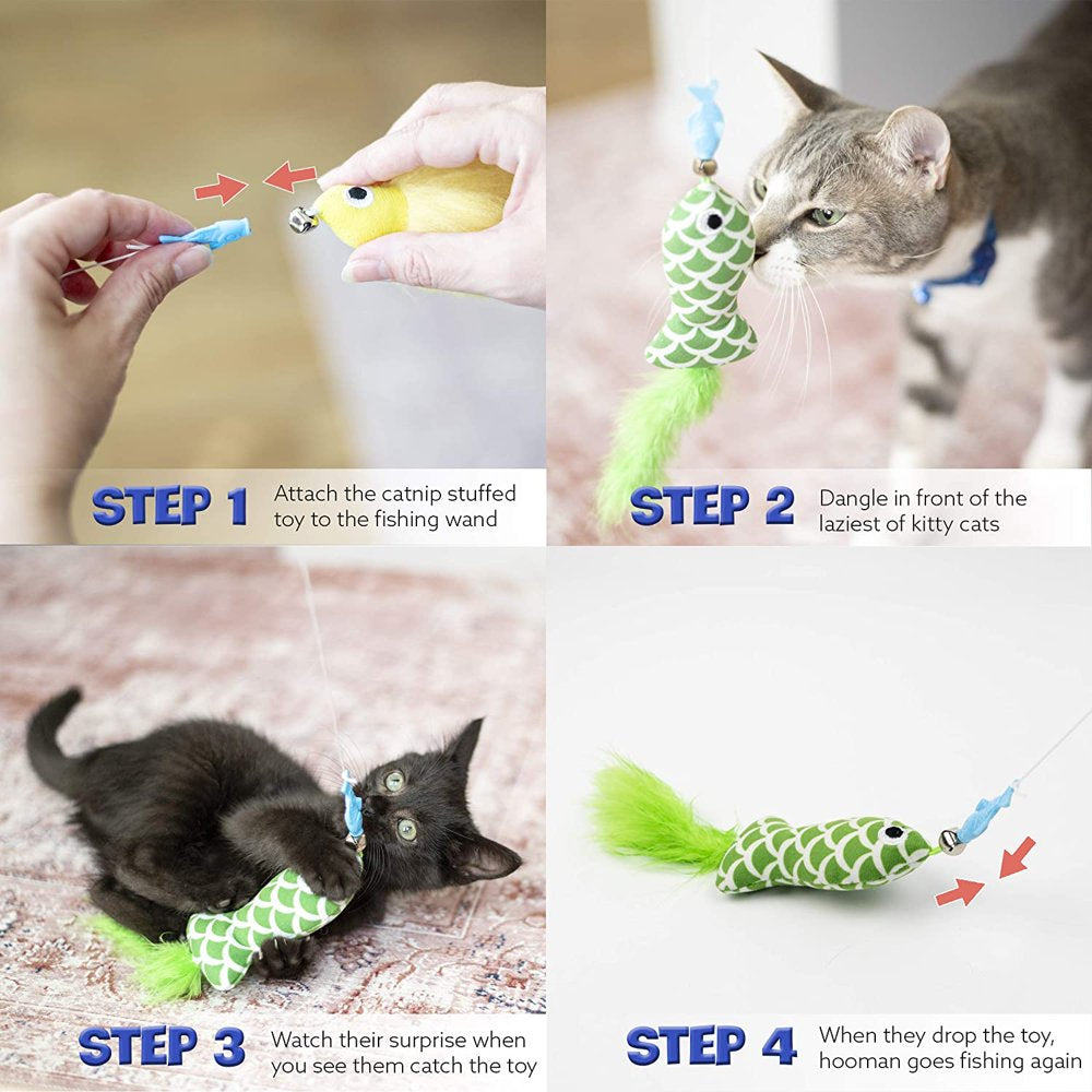 Clean Litter Club Magnetic Cat Fishing Toy-5 Catnip Teaser Toys Animals & Pet Supplies > Pet Supplies > Cat Supplies > Cat Toys clean litter club   