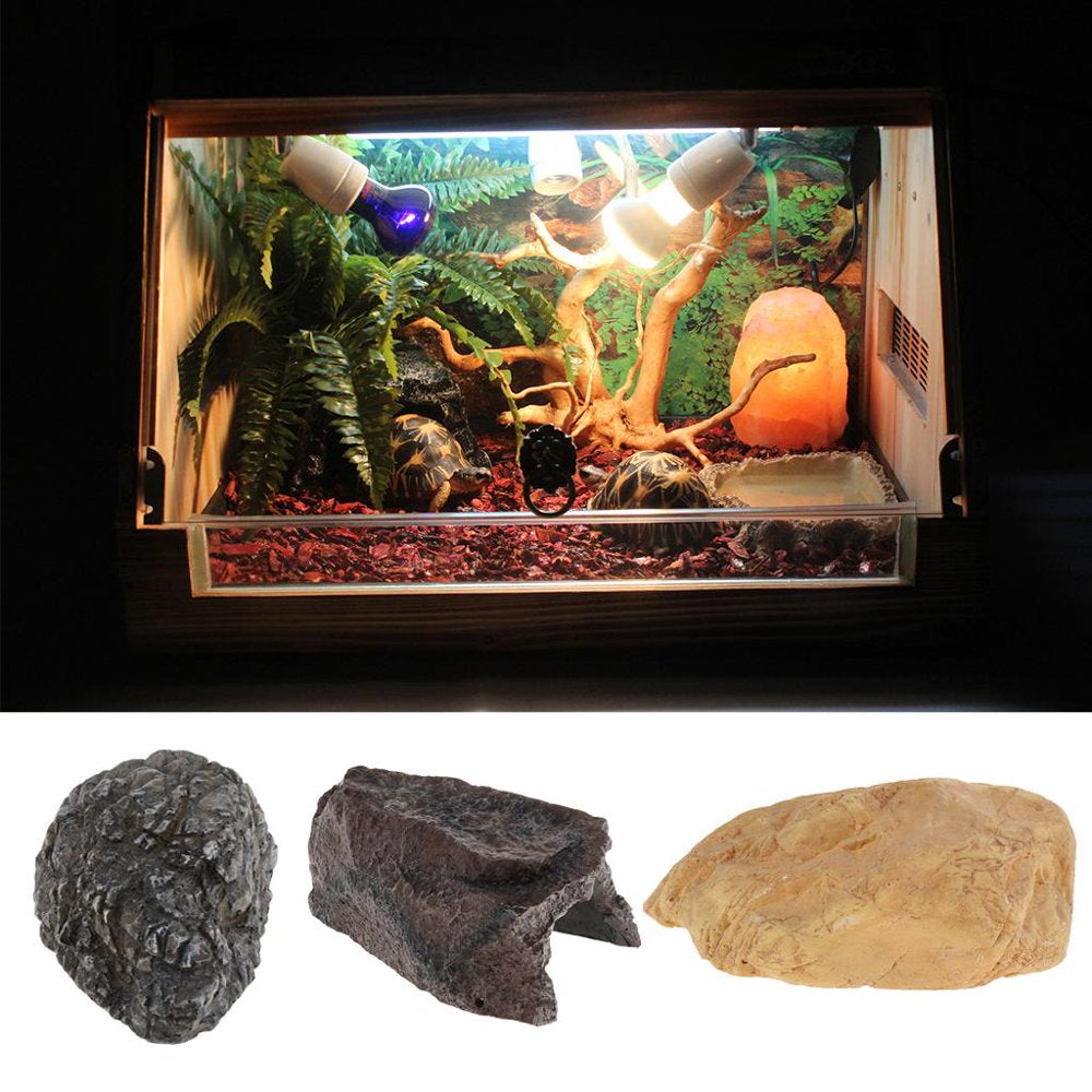 Reptile Ornament Aquarium Fish Hideout Cave Pier Vivarium Decor White Animals & Pet Supplies > Pet Supplies > Reptile & Amphibian Supplies > Reptile & Amphibian Substrates HOMYL   