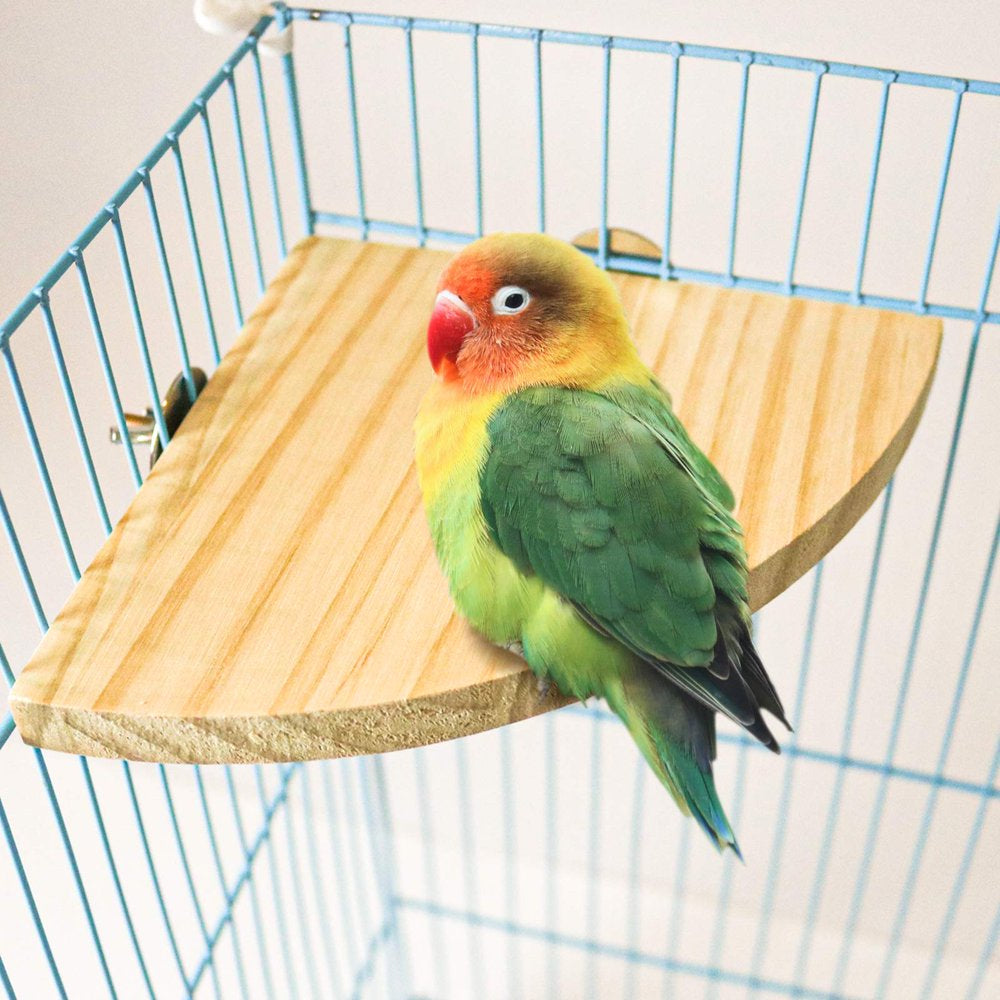 Bird Perch Platform, Parrot Stand Sector Playground Wood Perch Stand Toy Cage Accessories Exercise Toy for Parakeet Conure Cockatiel Budgie Gerbil Rat Mouse Chinchilla Hamster Animals & Pet Supplies > Pet Supplies > Bird Supplies > Bird Cage Accessories PS20220428   