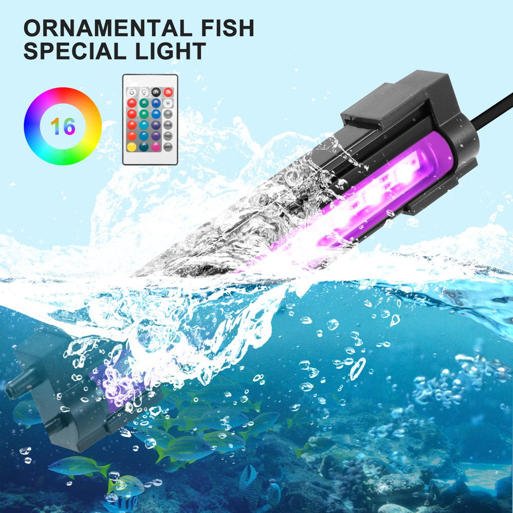 Fish Tank Decorative Light Oxygen Replacement LED Bubble Light Tube Natural Colorful Light Strip for Home Office Animals & Pet Supplies > Pet Supplies > Fish Supplies > Aquarium Lighting ALLOMN   