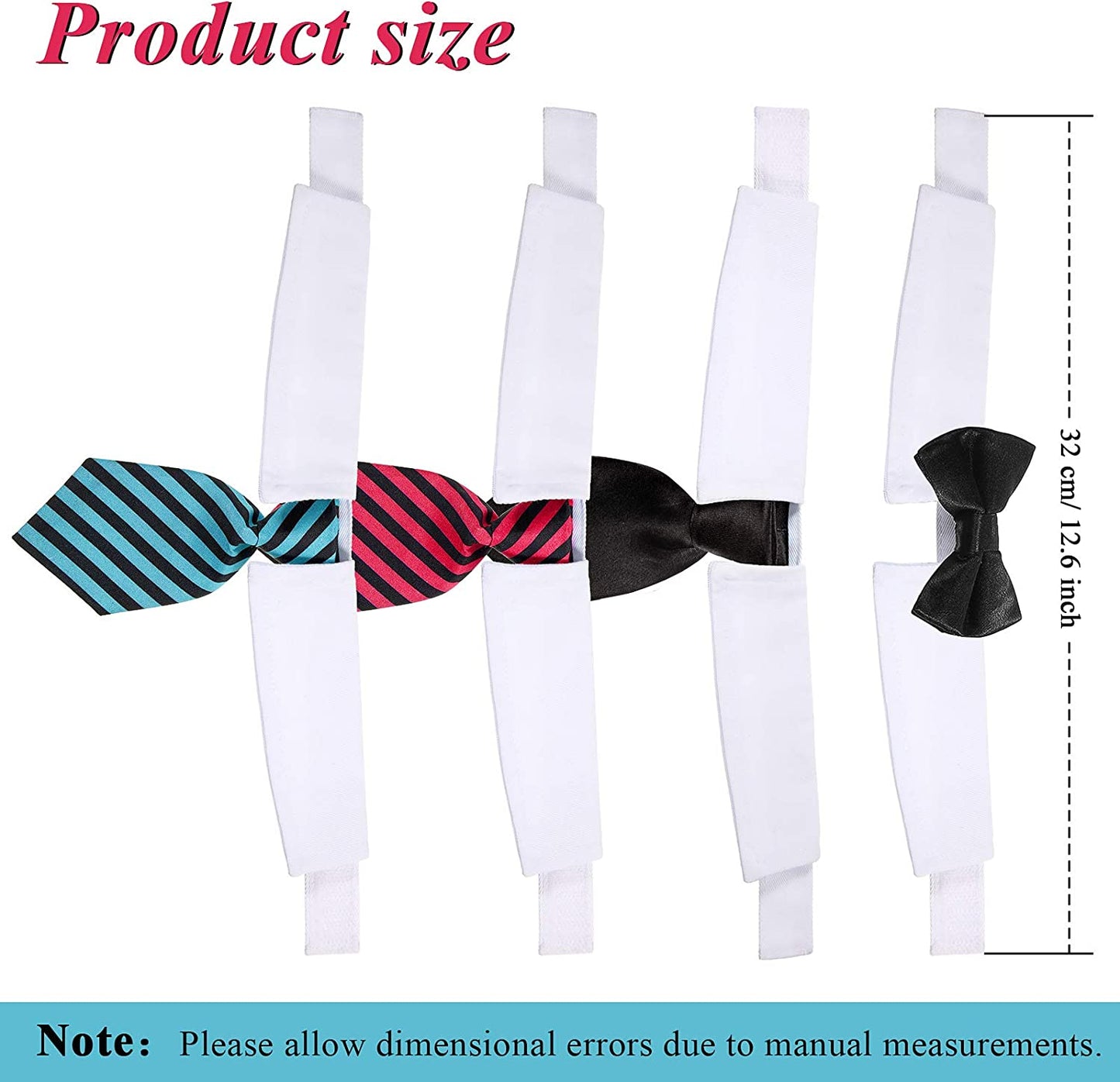 4 Pieces Adjustable Pets Dog Cat Bow Tie Pet Formal Tuxedo Costume Necktie Collar Stripes for Small Dogs Cats (S) Animals & Pet Supplies > Pet Supplies > Dog Supplies > Dog Apparel Syhood   