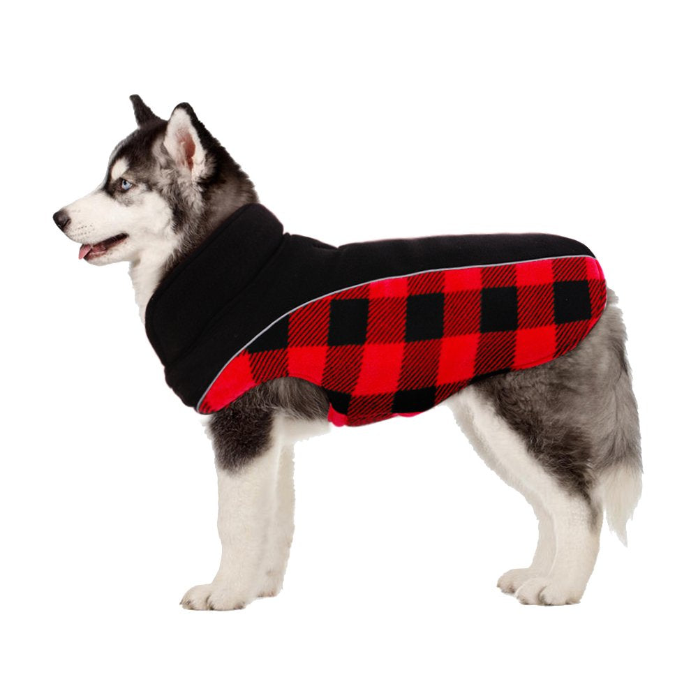 Kuoser Reversible Dog Winter Coat, Reflective Waterproof Dog Jacket, Cotton Lined Vest Windproof Outdoor for Small Medium and Large Dogs Animals & Pet Supplies > Pet Supplies > Dog Supplies > Dog Apparel Kuoser   