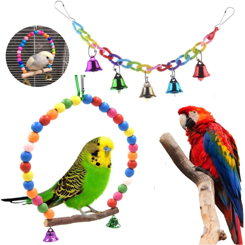 Bird Toys Parrot Toys Parakeet Toys for Small Birds Parrot Budgie Budgerigar Parakeet Love Bird Peony Cockatiel Toys Finch Wood Hammock Swing Hanging Bells Rope Ladder Perches Animals & Pet Supplies > Pet Supplies > Bird Supplies > Bird Ladders & Perches VIVE COMB   