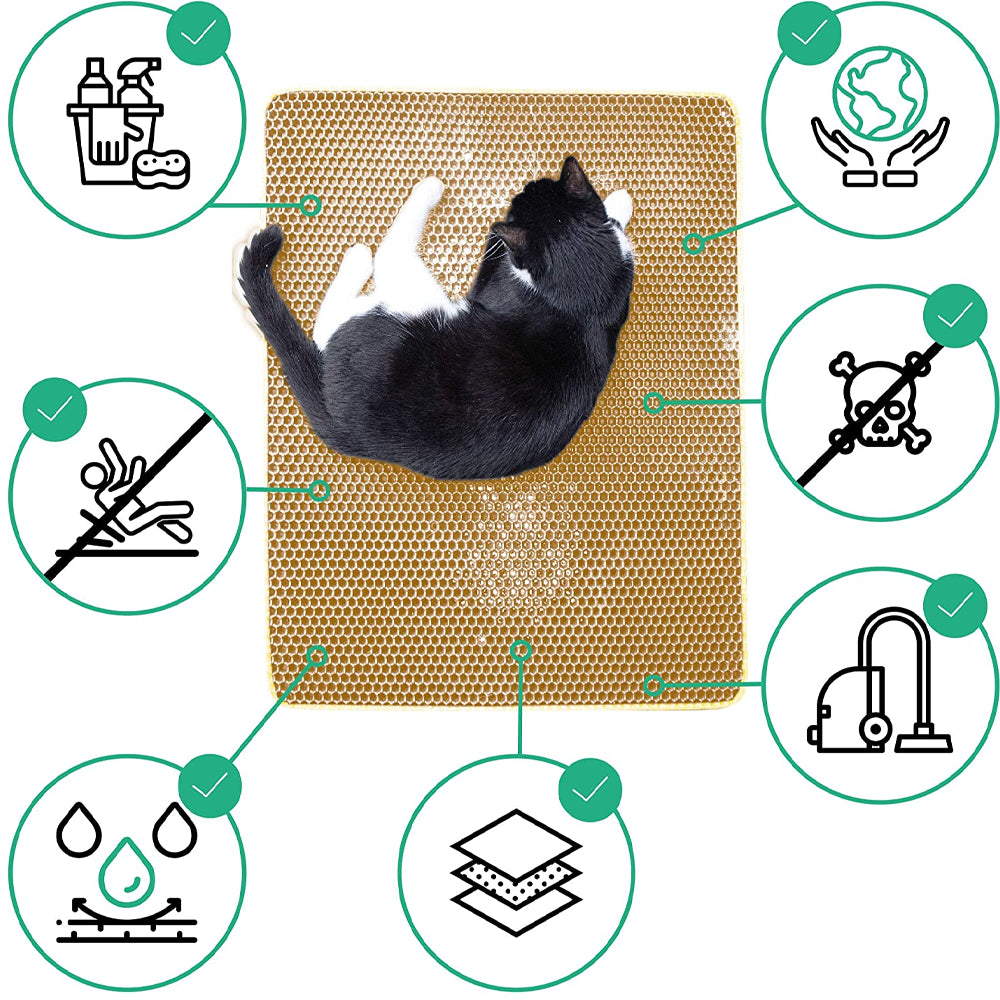 FACI Premium Cat Litter Mat - Large Cat Mat to Use as Cat Litter Mat - Litter Box Mat - Cat Litter Mat Animals & Pet Supplies > Pet Supplies > Cat Supplies > Cat Litter Box Mats FACI   