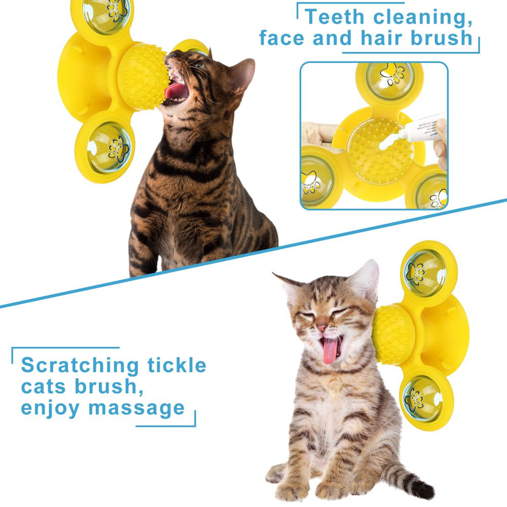 Focuspet Cat Toy with Catnip Ball and Small Bell, Turntable Rotating Interactive Cat Spinning Toys with Suction Cup Animals & Pet Supplies > Pet Supplies > Cat Supplies > Cat Toys Focuspet   