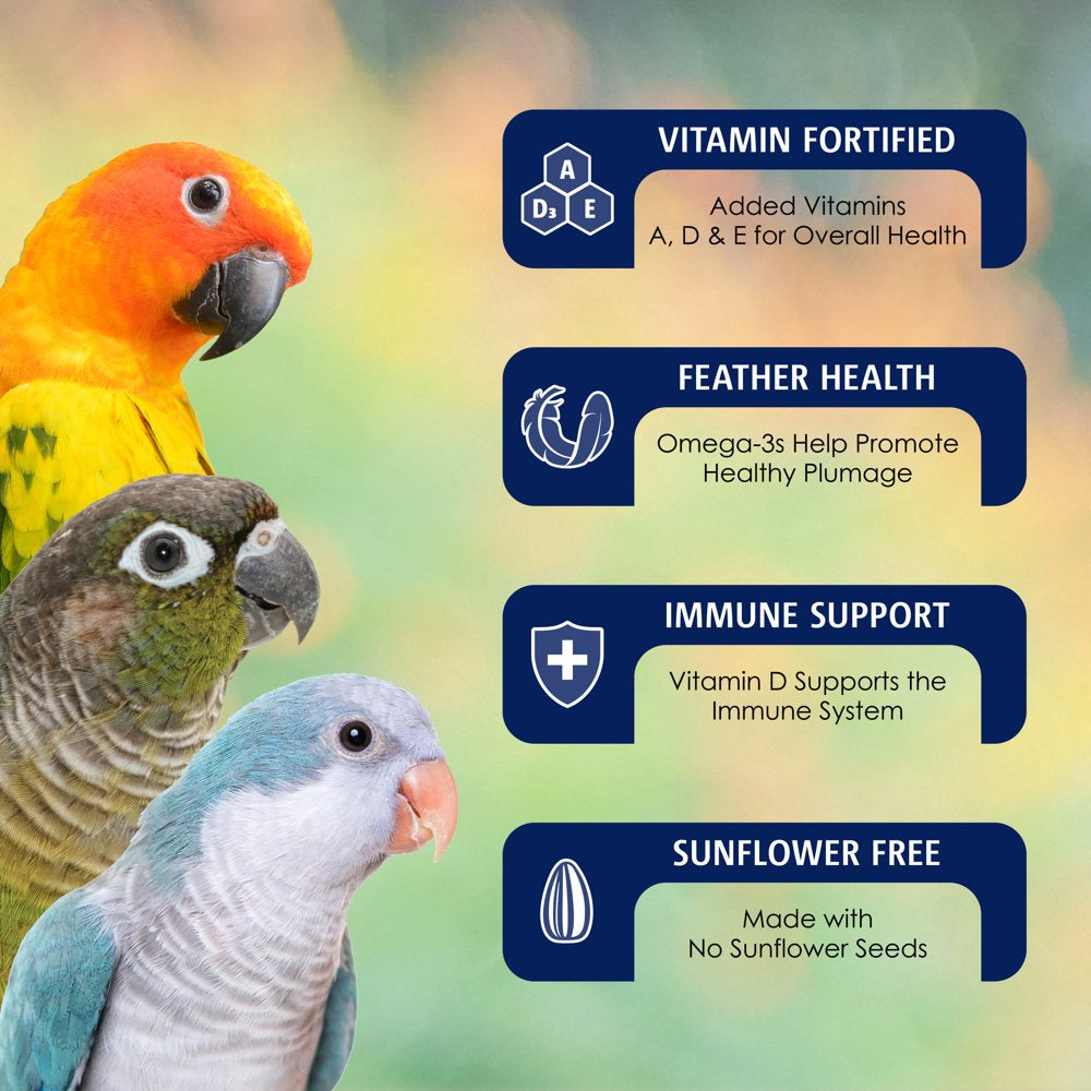 Vitakraft Vita Smart Gourmet Conure Food - Vitamin-Fortified - Daily Pet Bird Food for Conures and Small Parrots Animals & Pet Supplies > Pet Supplies > Bird Supplies > Bird Food Vitakraft Sunseed   