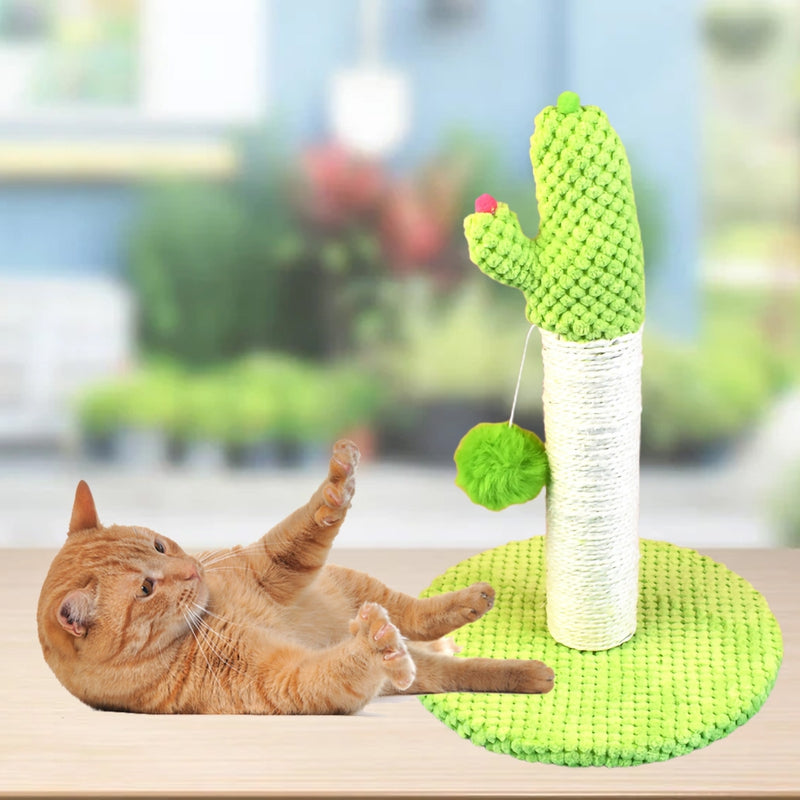 Walbest Cat Scratcher,Cat Scratching Post Lovely Cactus Shape Furniture Protection Climbing Toy Kitten Claw Scratcher Trees Sisal Toy Pet Supplies