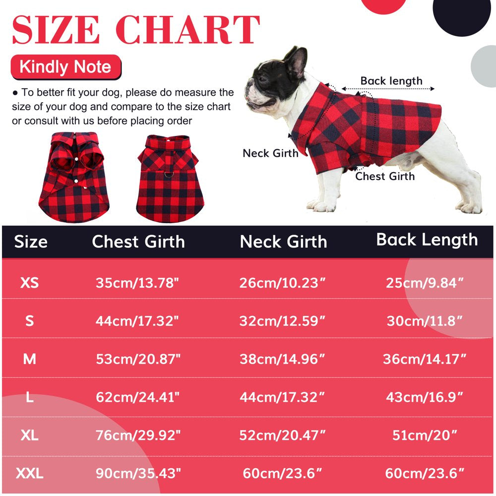 IDOMIK Dog Shirt Pet Plaid Shirts Breathable Pet Puppy T-Shirt Outfit Dog Clothes for Small Medium Dogs Cats Dog Pajamas Spring Summer Adorable Pet Clothes Animals & Pet Supplies > Pet Supplies > Dog Supplies > Dog Apparel IDOMIK   