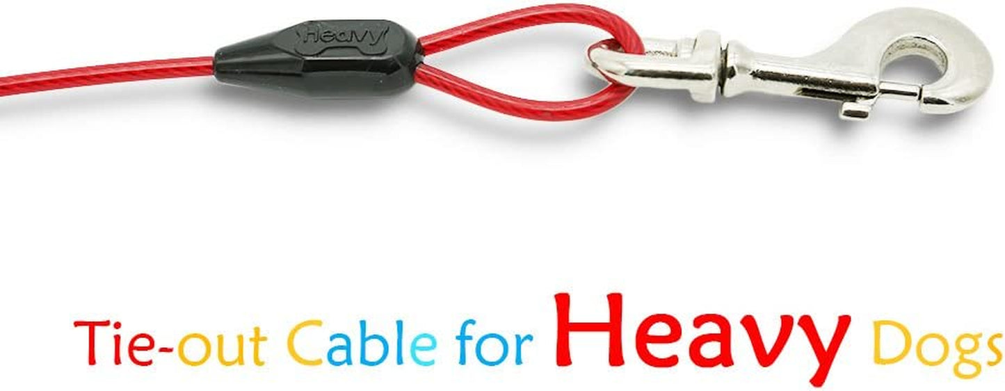 Petest 30Ft Tie-Out Cable with Crimp Cover for Heavy Dogs up to 125 Pounds Animals & Pet Supplies > Pet Supplies > Dog Supplies > Dog Apparel Petest   