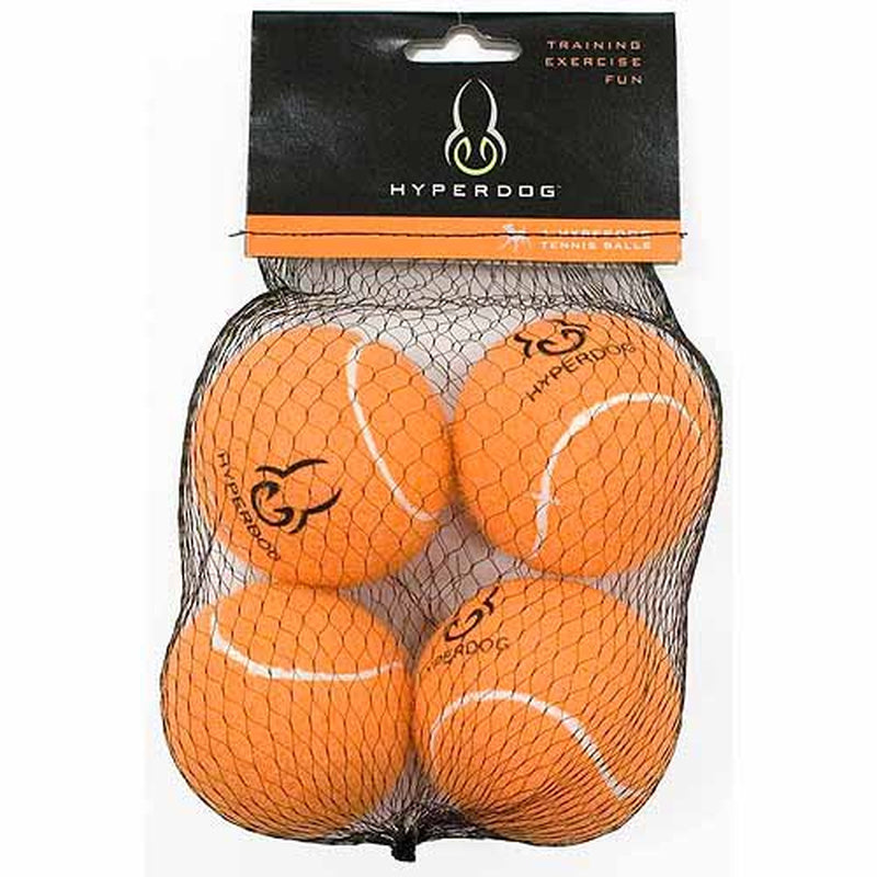 Hyperdog Tennis Balls Dog Fetch Toys, Orange, 4 Count Animals & Pet Supplies > Pet Supplies > Dog Supplies > Dog Toys HYPER PET PRODUCTS   