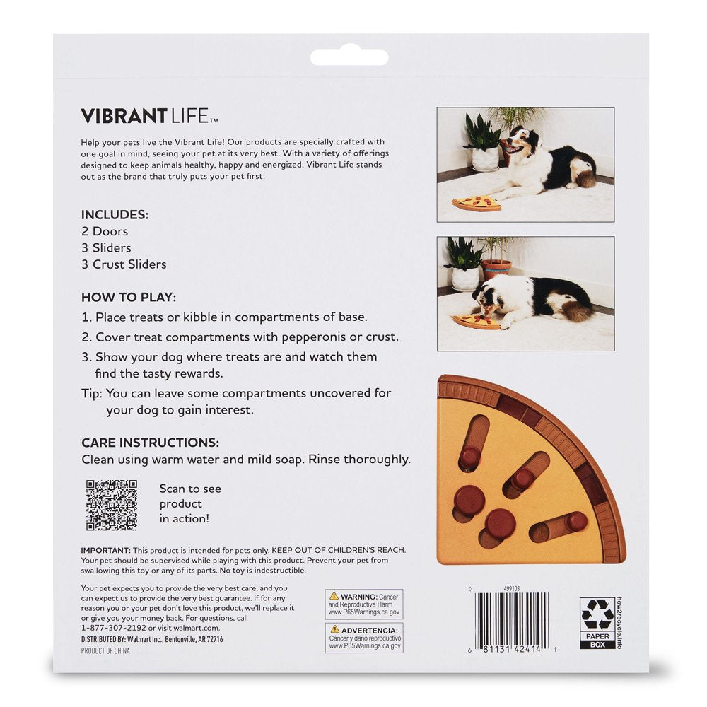 Vibrant Life Interactive Treat Dispensing Pizzeria Puzzler Dog Toy Animals & Pet Supplies > Pet Supplies > Dog Supplies > Dog Toys Stout Stuff LLC   