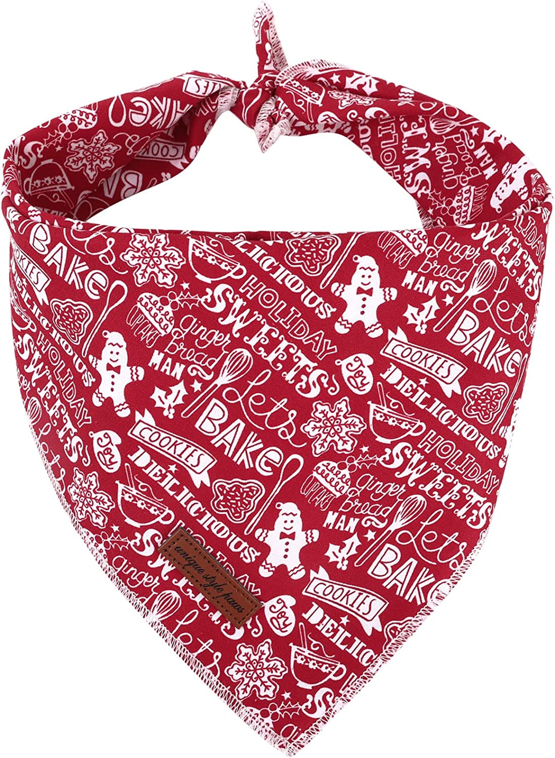 Unique Style Paws Christmas Plaid Dog Bandanas 1PC Cotton Washable Winter Triangle Dog Scarfs for Small Medium Large Dogs and Cats-Red Grid-S Animals & Pet Supplies > Pet Supplies > Dog Supplies > Dog Apparel Unique style paws Christmas Small 