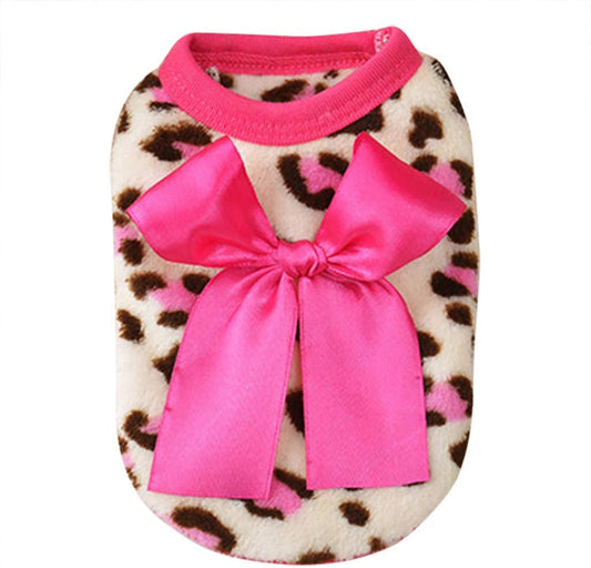 Dogs XL Coral Autumn Pet Apparel Stretchy Summer Shirts Doggy Tee Outfits Costume Vest Fleece Clothing Leopard and Winter Cat Pet Clothes Dog Animals & Pet Supplies > Pet Supplies > Dog Supplies > Dog Apparel HonpraD Pink X-Small 