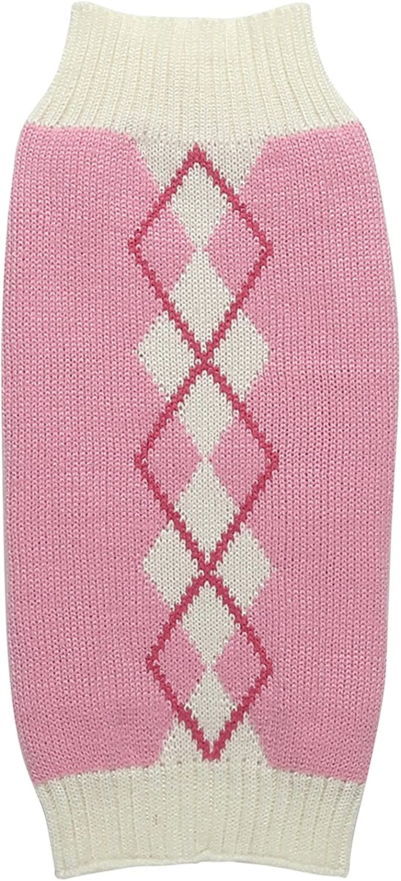 Argyle Knit Pet Sweaters Clothes for Small Dogs, Classic Purple X-Small (XS) Size Animals & Pet Supplies > Pet Supplies > Dog Supplies > Dog Apparel Alemon pink Large 