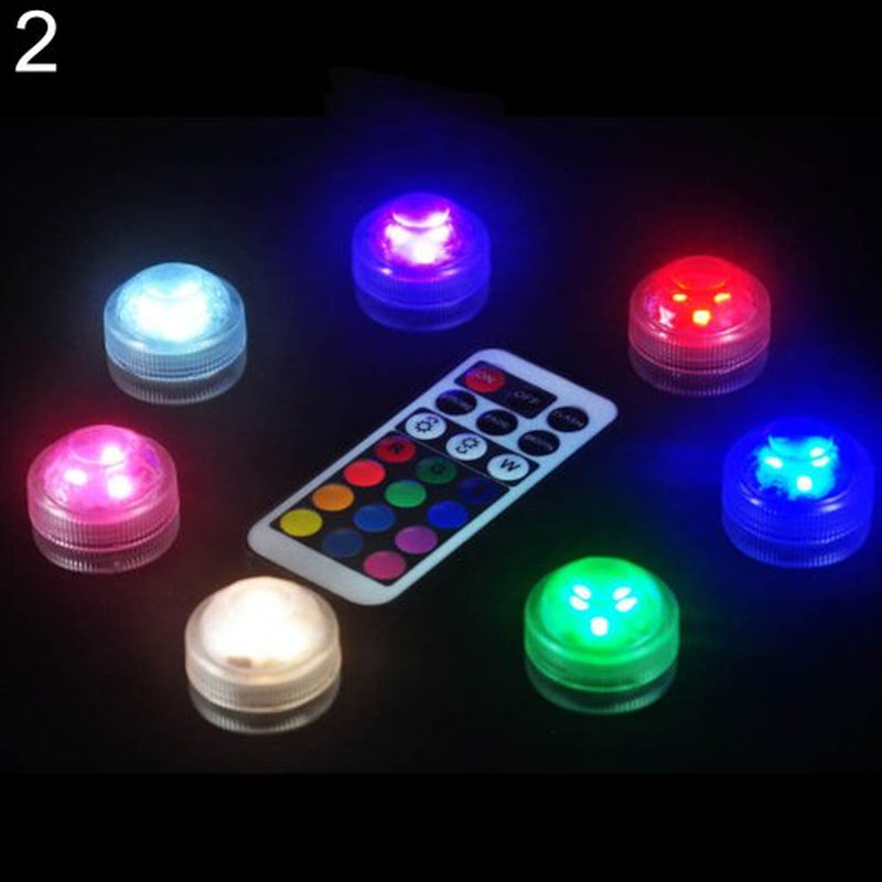 Cheers.Us Remote Control Color Change round Aquarium LED Light Submersible Fish Tank Lamp,Design Is Excellent,Shell Is Exquisite,Rotating Feel Is Smooth