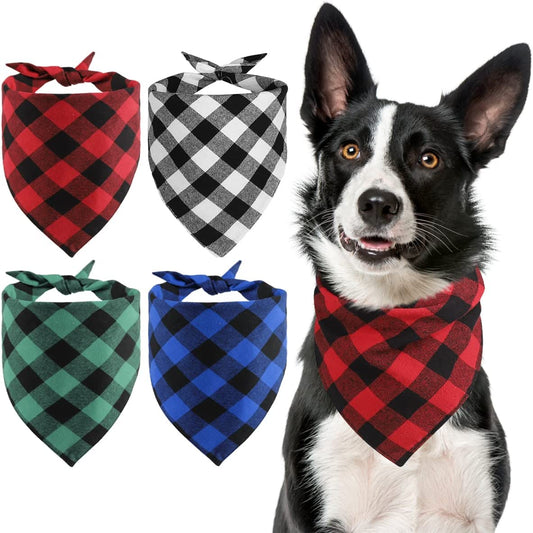Kytely 4 Pack Dog Bandanas Birthday Dog Bandana Boy Girl Pet Scarf/Scarves Birthday Gift Accessories for Small Medium Large Dogs Cats Pet Animals & Pet Supplies > Pet Supplies > Dog Supplies > Dog Apparel Kytley Multi-colored Large 