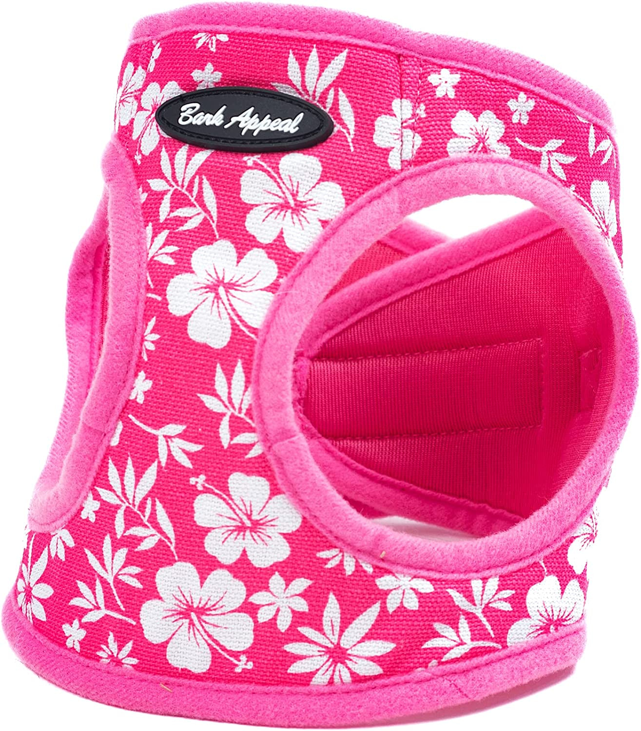 Bark Appeal Step-In Dog Harness, Mesh Step in Dog Vest Harness for Small & Medium Dogs, Non-Choking with Adjustable Heavy-Duty Buckle for Safe, Secure Fit – (Small, Pink) Animals & Pet Supplies > Pet Supplies > Dog Supplies > Dog Apparel Bark Appeal Pink Hibiscus Small 