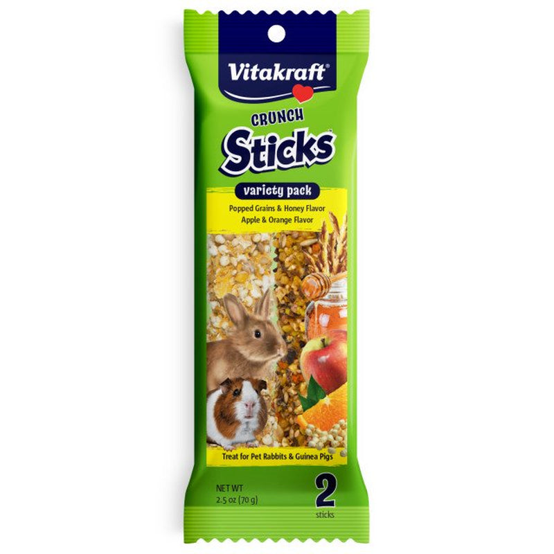 Vitakraft Crunch Sticks Rabbit & Guinea Pig Treats Variety Pack - Popped Grains & Apple - 2 Pack Animals & Pet Supplies > Pet Supplies > Small Animal Supplies > Small Animal Treats Vitakraft®   