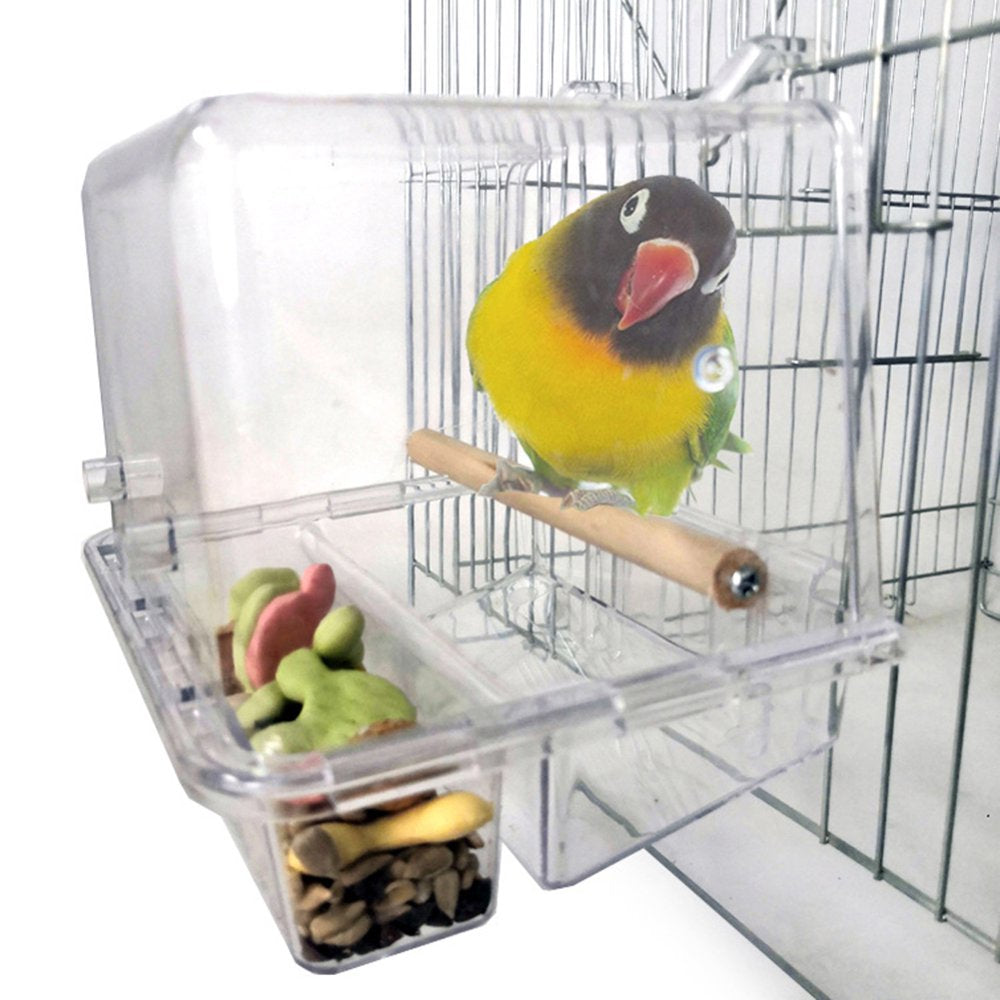 SPRING PARK Parrot Automatic Bird Feeder Pet Feeder Food Container Cage Accessories for Budgerigar Canary Cockatiel Parrotlets Lovebirds Cage Mounted Hanging Stand Holder Toy Animals & Pet Supplies > Pet Supplies > Bird Supplies > Bird Cage Accessories SPRING PARK   