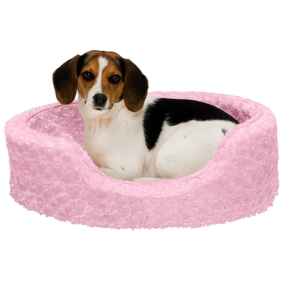 Furhaven | Oval Ultra Plush Pet Bed for Dogs & Cats, Strawberry, Medium Animals & Pet Supplies > Pet Supplies > Cat Supplies > Cat Beds FurHaven Pet   