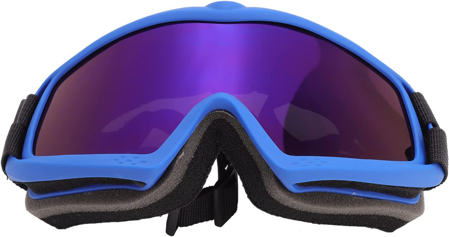 Dog Sunglasses Breathable Dog Goggles UV Protection PC Lens Windproof Dustproof for Skiing Cycling (Red Frame Red Lens) Animals & Pet Supplies > Pet Supplies > Dog Supplies > Dog Apparel Hosi Blue Frame Blue Lens  