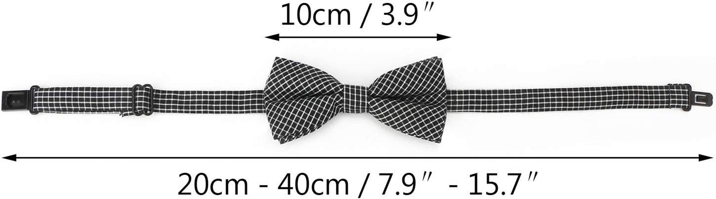 Segarty Puppy Bow Ties, 10 PCS Dog Bowtie Collar Bulk Holiday Cat Collar Grooming Bows for Pet Photography Festival Party Neck Wear Gift, Cute and Plaid Patterned Animals & Pet Supplies > Pet Supplies > Dog Supplies > Dog Apparel Segarty   