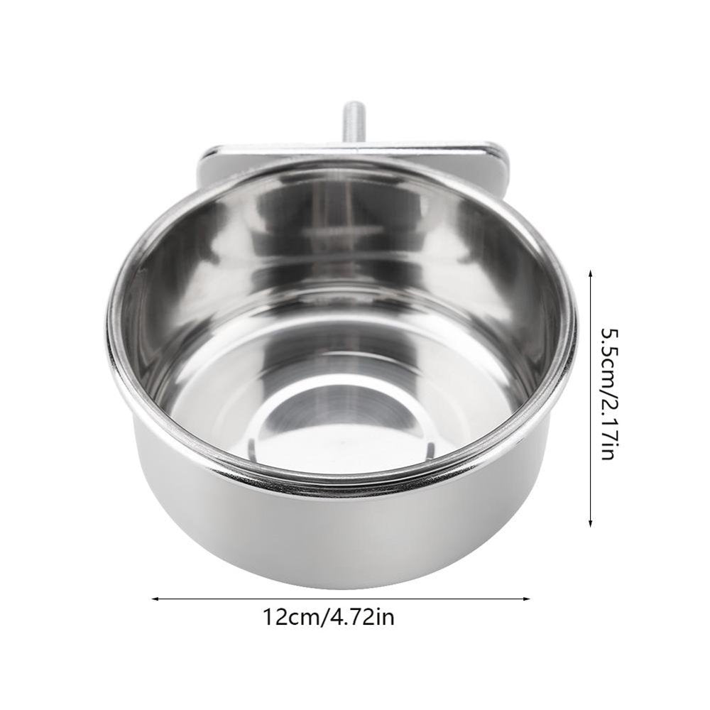 LYUMO Stainless Steel Food Water Feeding Bowl Parrot Parakeet Feeder Bird Cage Accessory, Parrot Food Bowl,Bird Cage Feeder Animals & Pet Supplies > Pet Supplies > Bird Supplies > Bird Cage Accessories Fyydes   