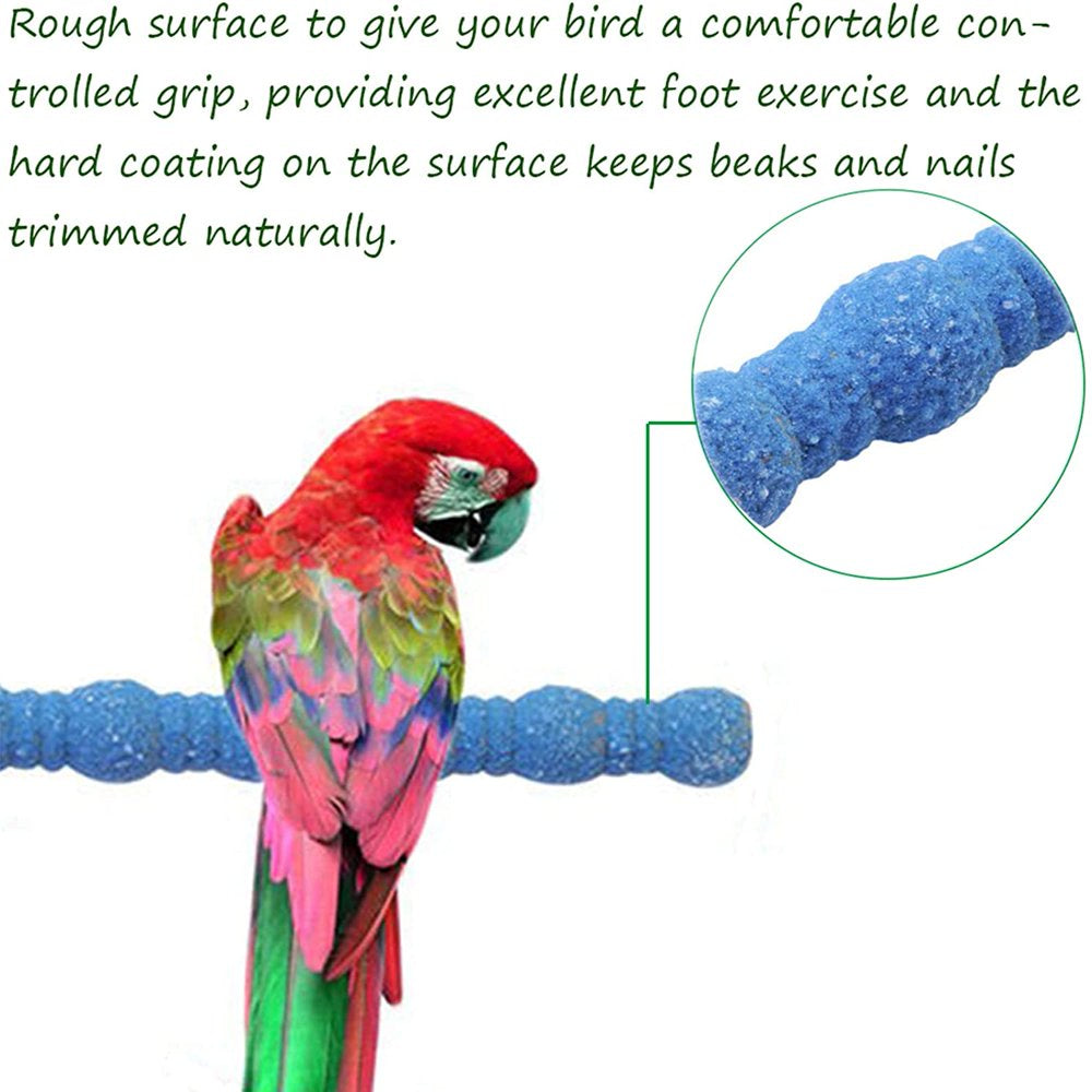 Bird Perch Parrot Stand Cage Accessories Natural Wooden Stick Paw Grinding Rough-Surfaced Chew Toy for Cockatiels,Cockatoo,Lorikeet,Conure,Parakeet 3 Pack (Random Color) Animals & Pet Supplies > Pet Supplies > Bird Supplies > Bird Cage Accessories HONGRON   