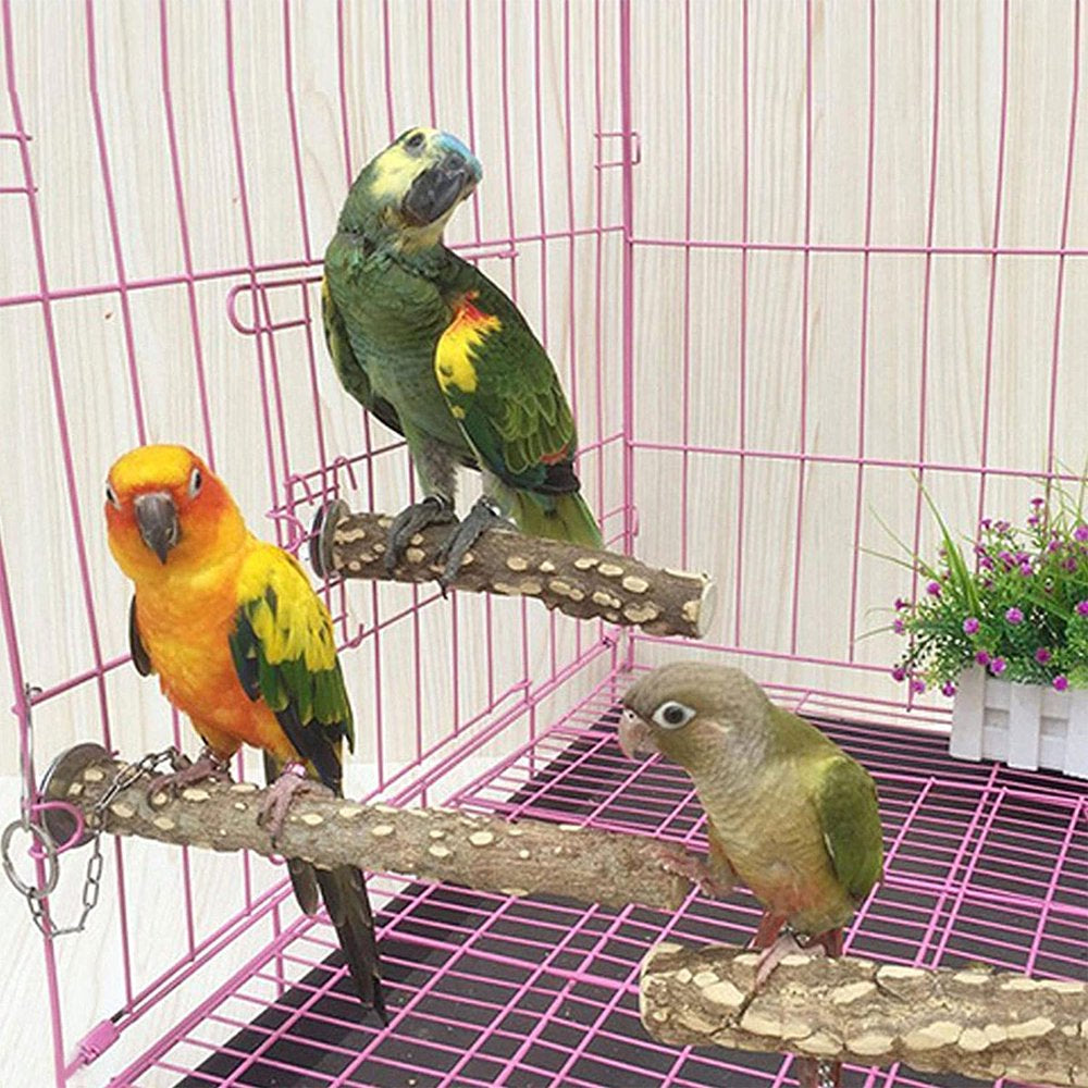 Toorise 5Pcs Parrot Bird Perches Natural Wood Bird Standing Stick Parrot Perch Stand Platform Wooden Exercise Climbing Paw Grinding Toy Birdcage Accessories for Parakeet Parrot Budgie Animals & Pet Supplies > Pet Supplies > Bird Supplies > Bird Cage Accessories Toorise   