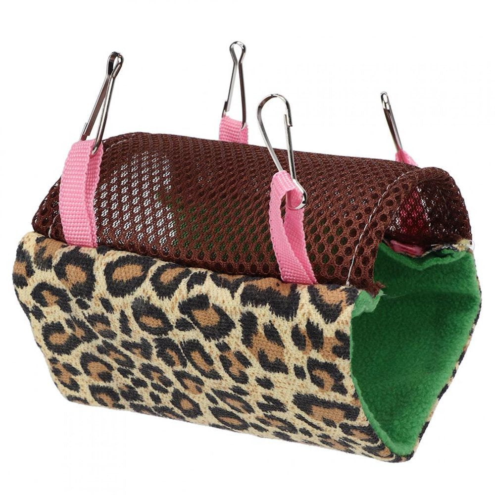 Haofy Small Animal Hammock Comfortable Soft Flannelette Sleepy Pad Hammock Green Leopard Print Pet Bedding Accessories for Small Animals Rats, Hamster, Chinchilla, Guinea Pig Animals & Pet Supplies > Pet Supplies > Small Animal Supplies > Small Animal Bedding Haofy   