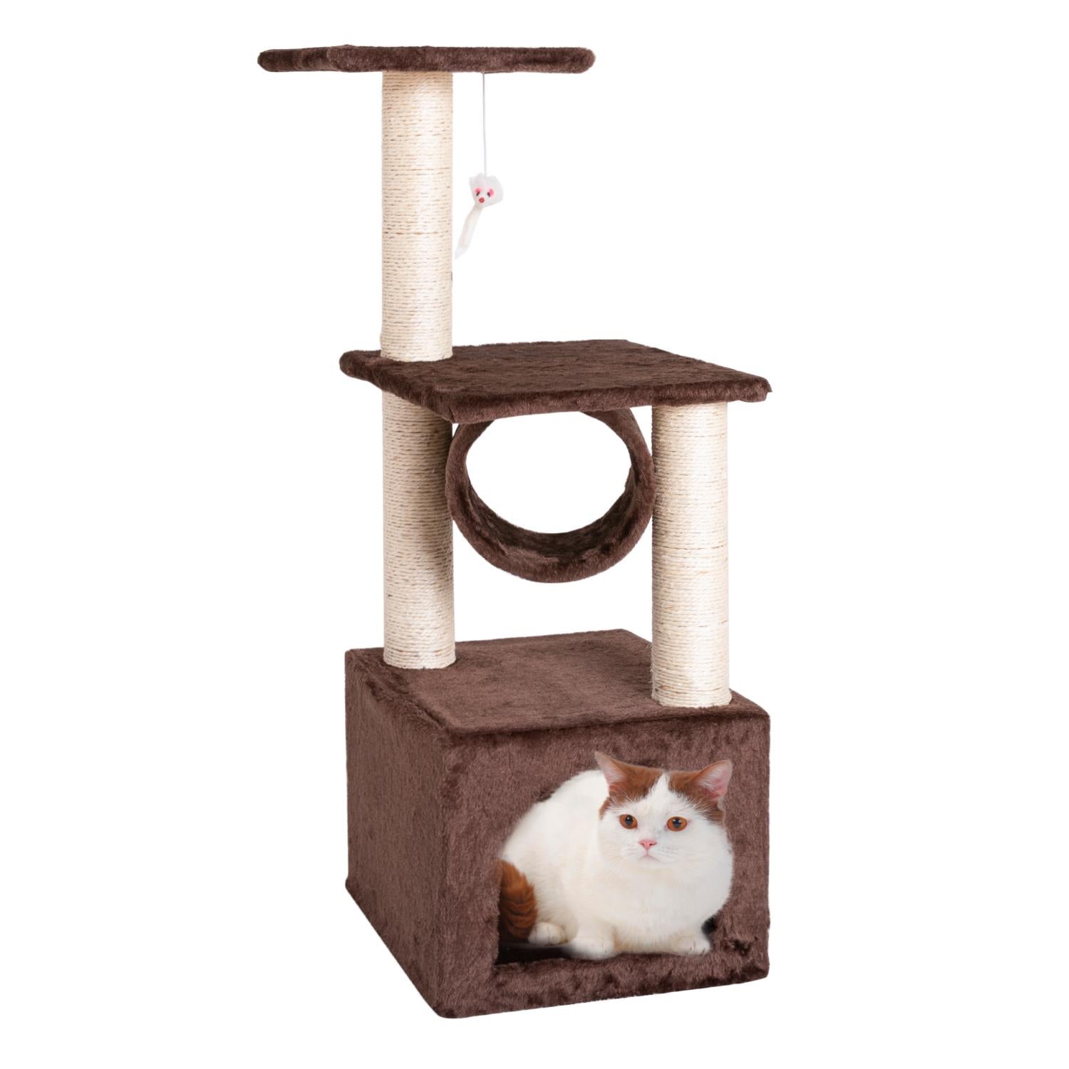Ktaxon 66" Cat Tree Tower Condo Large Pet Kitty Play House Furniture Scratching Post Beige