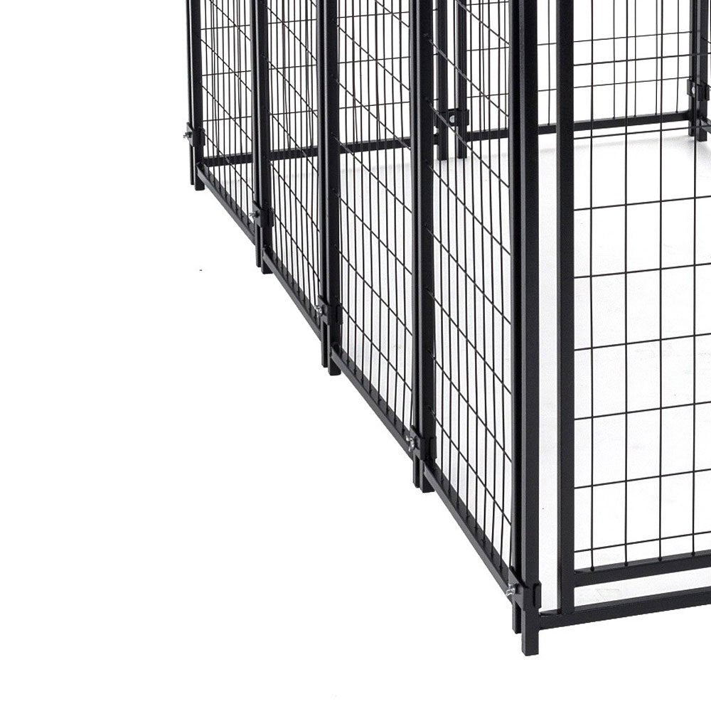 Lucky Dog Uptown Welded Wire Outdoor Dog Kennel with Cover, 4'L X 8'W X 6'H Animals & Pet Supplies > Pet Supplies > Dog Supplies > Dog Kennels & Runs Jewett Cameron   