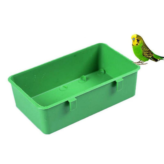 Parrot Bath Box Bird Cage Accessory Supplies Bathing Tub for Brids Canary Budgies Parrot Random Color Animals & Pet Supplies > Pet Supplies > Bird Supplies > Bird Cage Accessories Pretty Comy   