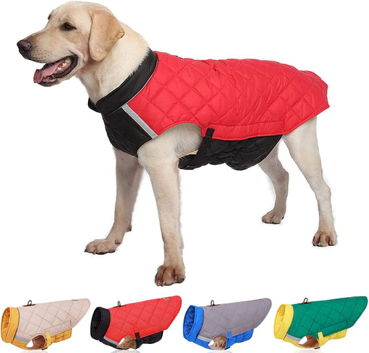 Dog Winter Jacket Vest, Dog Winter Warm Reflective Jacket with D-Ring,Waterproof Windproof Winter Dog Jacket, Cold Weather Coat for Medium Large Dogs(Red 3XL) Animals & Pet Supplies > Pet Supplies > Dog Supplies > Dog Apparel Garden Miller Red 5XL 