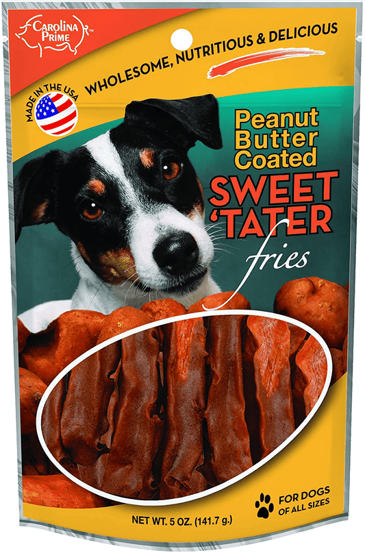 45051 Peanut Butter Coated Sweet Tater Fries Treat for Dogs (1 Pouch) Animals & Pet Supplies > Pet Supplies > Dog Supplies > Dog Treats Carolina Prime Pet   