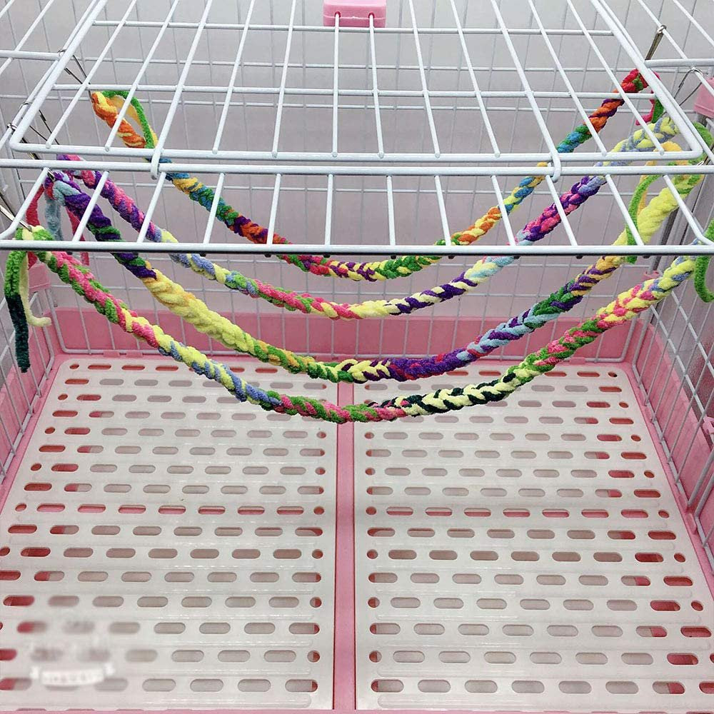 Handmade Sugar Glider Toys for Climbing/Exercising/Jungle Exploration, Hanging Toy Cage Accessories, Rat Toys, Bird Rope Perch Swing Toy Animals & Pet Supplies > Pet Supplies > Bird Supplies > Bird Gyms & Playstands COSARRETY   