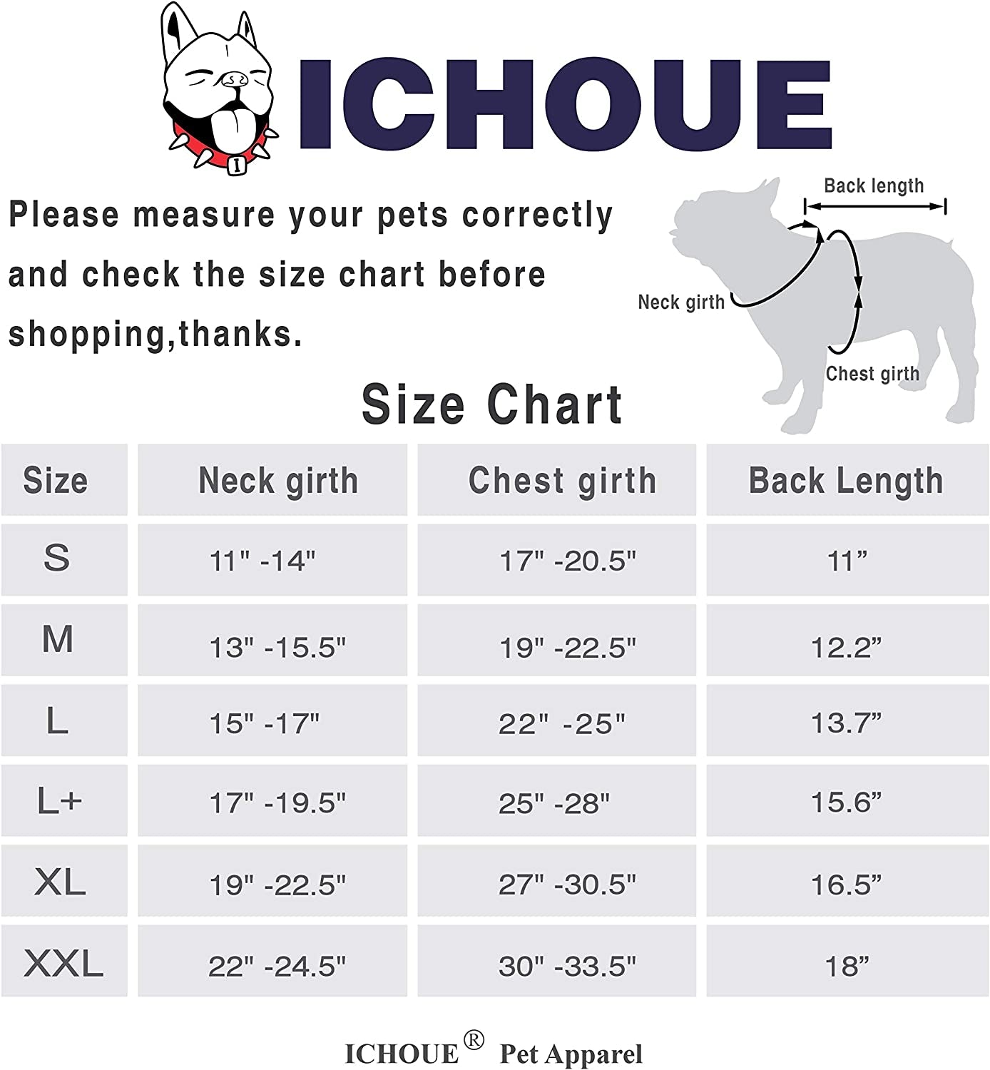 Ichoue Pet Dog Knitted Sweater with Matching Scarf Knitwear Winter Warm Clothes Cold Weather Coat for French Bulldog Pug Boston Terrier - Grey/Large Animals & Pet Supplies > Pet Supplies > Dog Supplies > Dog Apparel iChoue   