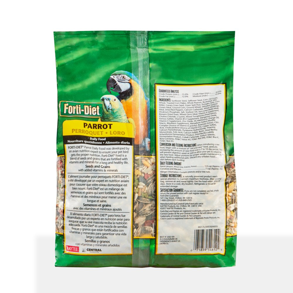 Kaytee Forti-Diet Parrot Pet Bird Food, 5 Lb Animals & Pet Supplies > Pet Supplies > Bird Supplies > Bird Food Central Garden and Pet   