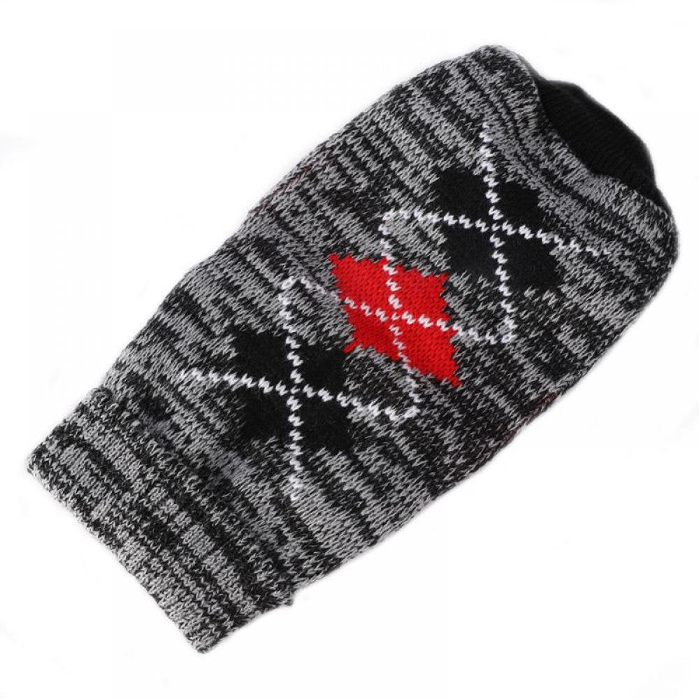 Pet Plaid Sweater Kitten Winter Warm Stylish Lattice Coat Apparel Puppy Jacquard Knitted Jumper for Pet Cat/Dog XS-2XL Animals & Pet Supplies > Pet Supplies > Dog Supplies > Dog Apparel DA BOOM L Black 