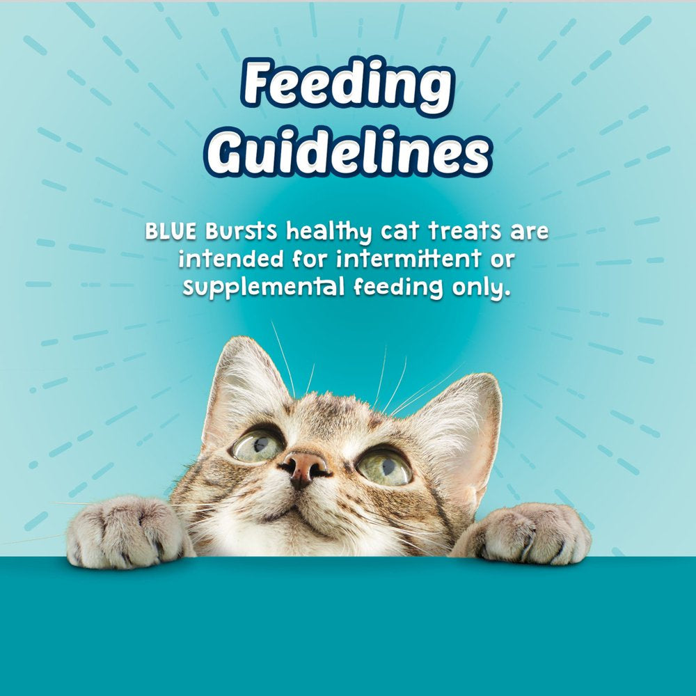 Blue Buffalo Bursts Seafood Flavor Crunchy Treats for Cats, Whole Grain, 12 Oz. Tub Animals & Pet Supplies > Pet Supplies > Cat Supplies > Cat Treats Blue Buffalo   